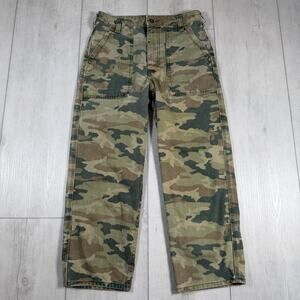 We The Free Women's Cropped Capri 27 Green Camouflage High Rise Boho Free People